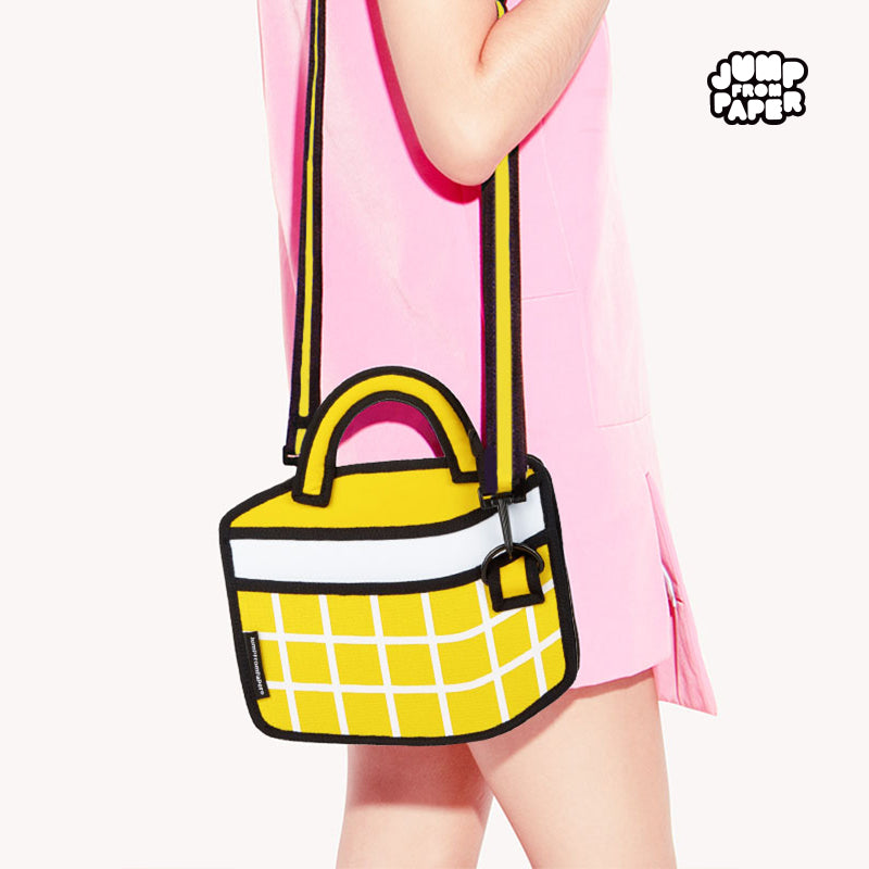 Yellow Checked Handbag | JFP107