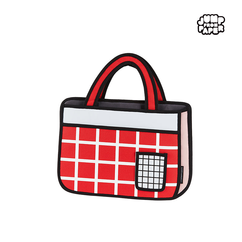 Red Checked Tote Bag(Handbag) | JFP102