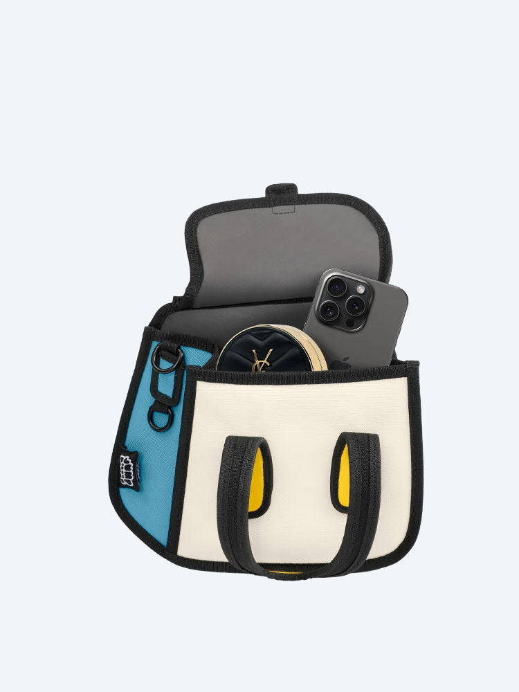 Mini Beige Owl bag/ Metal Chain Bag