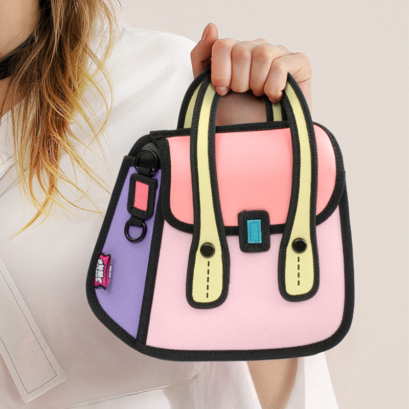 Mini Pink Owl bag/ Metal Chain Bag