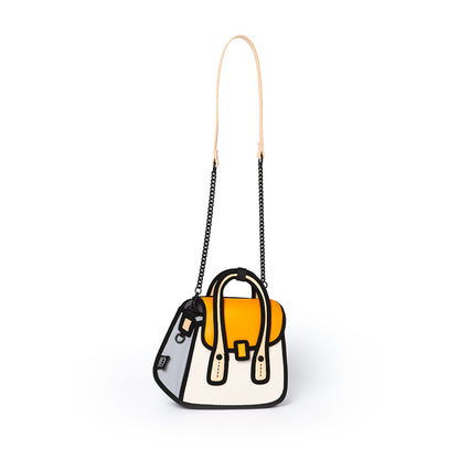 Orange Owl bag / Metal Chain Bag