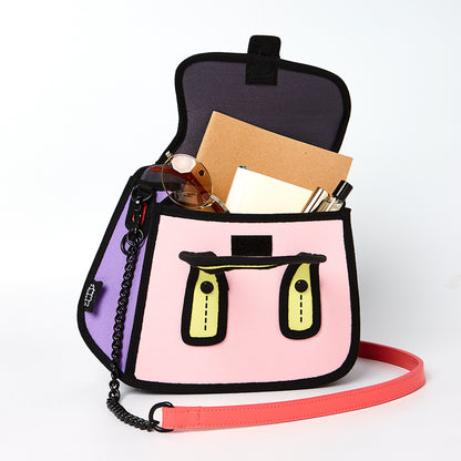 Pink Owl bag / Metal Chain Bag | JFP214