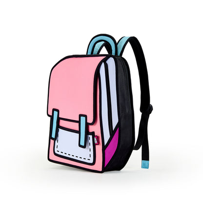 Neon Pink Spaceman Backpack