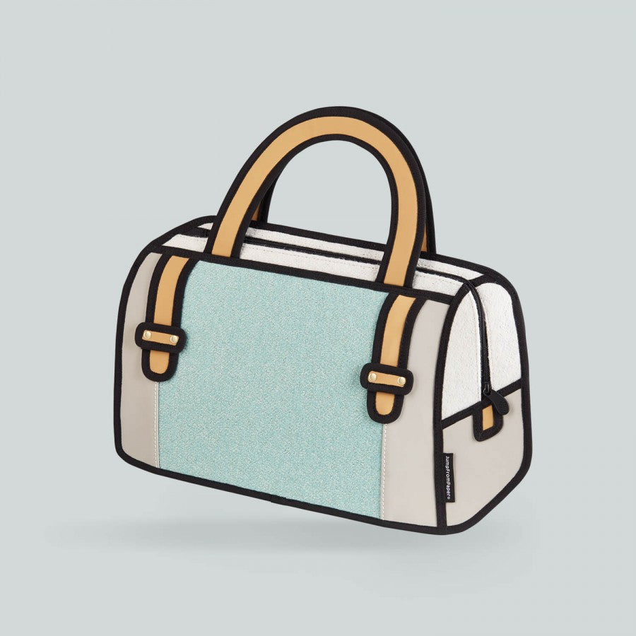 Woolen Turquoise Handbag - JumpFromPaper