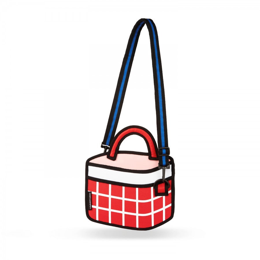 Red Checked Handbag - JumpFromPaper