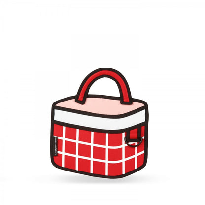 Red Checked Handbag - JumpFromPaper
