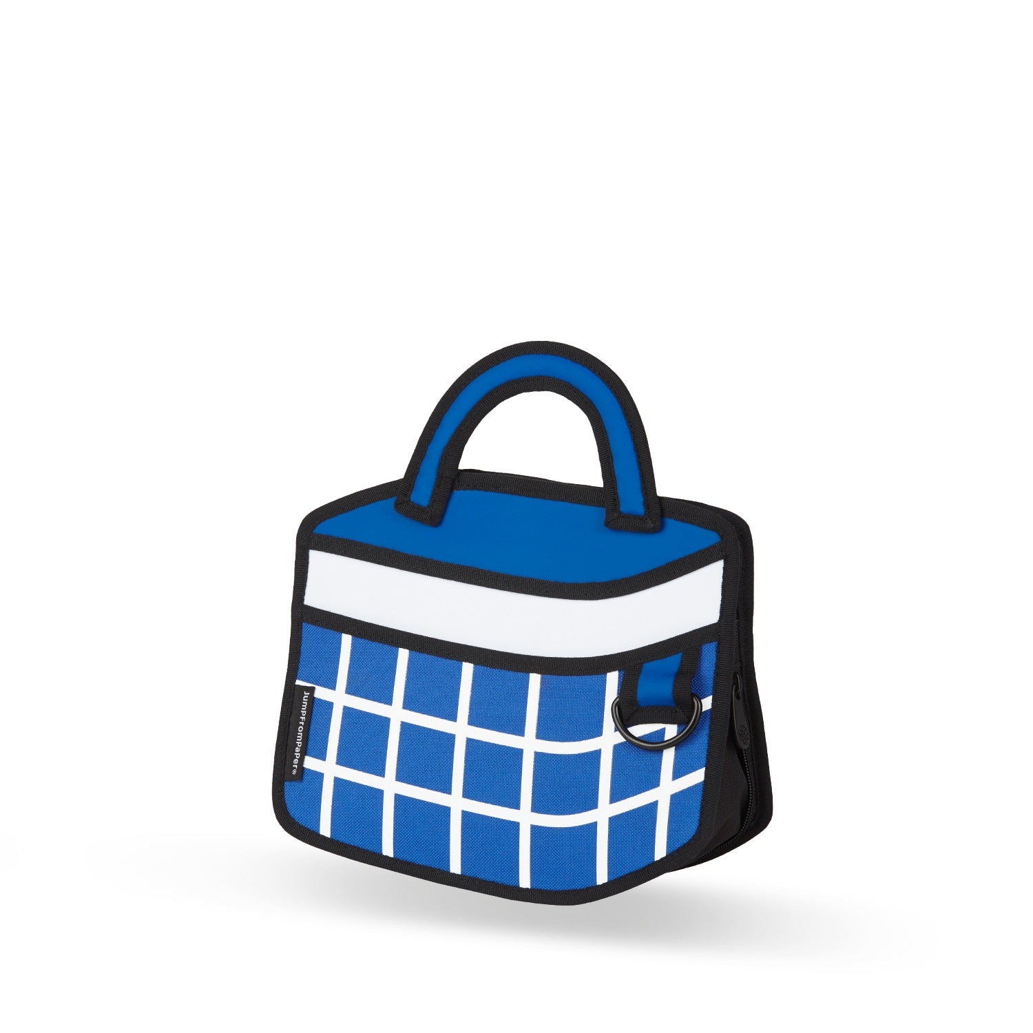 Dark Blue Checked Handbag - JumpFromPaper