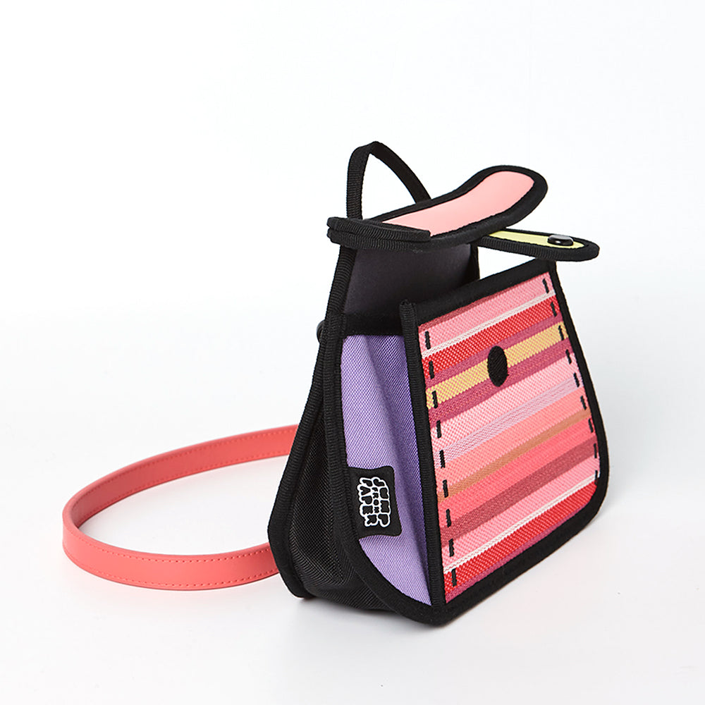 Red Stripe Cake bag / Metal Chain Bag