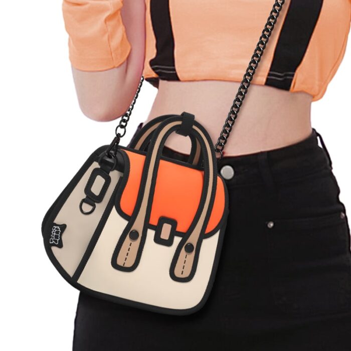 Junior-Owl-Metal-Chain-Bag-caramel-orange-2