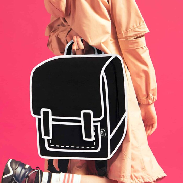 Spaceman Cartoon Backpack-classic-black (1)