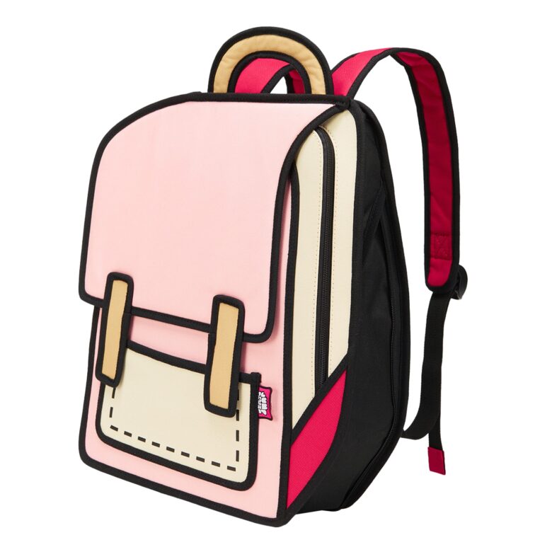 Spaceman Cartoon Backpack-classic-light pink (5)
