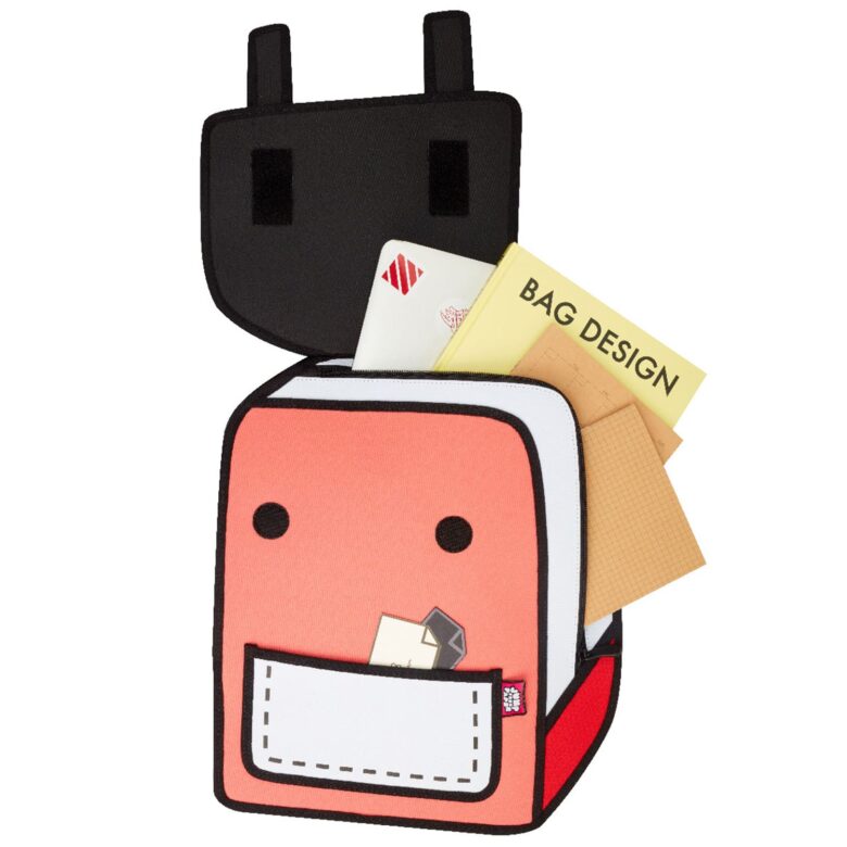 Spaceman Cartoon Backpack-classic-red (4)