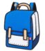 Spaceman Cartoon Backpack-junior-dark blue (3)
