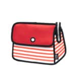 Stripe 2D Cartoon Shoulder Bag – Re-4