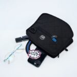 Checkered 3D Cartoon Handbag-dark blue (3)