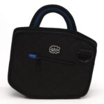 Checkered 3D Cartoon Handbag-dark blue (5)