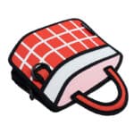 Checkered 3D Cartoon Handbag-red (5)