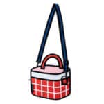 Checkered 3D Cartoon Handbag-red (6)