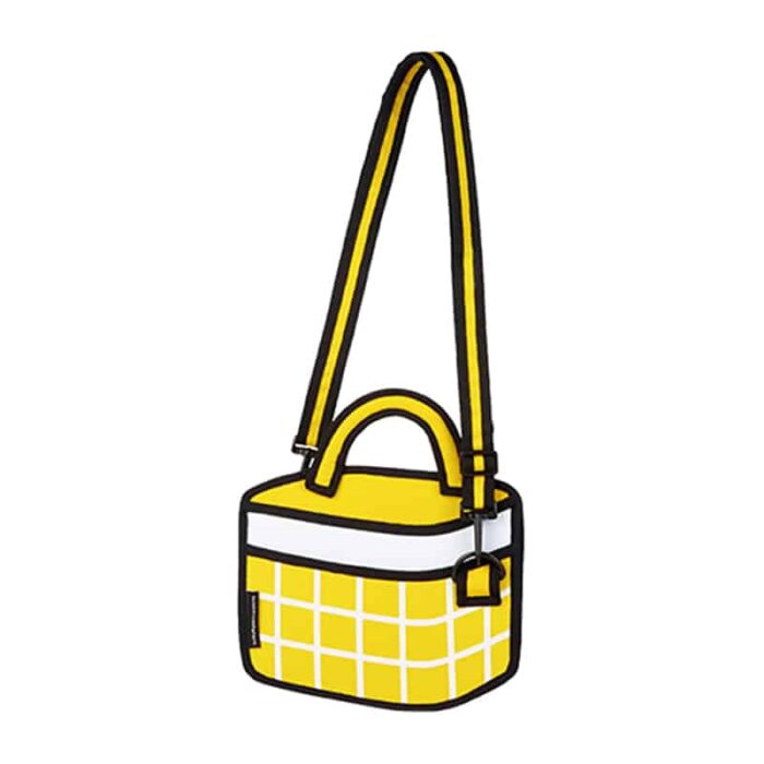Checkered 3D Cartoon Handbag-yellow (5)