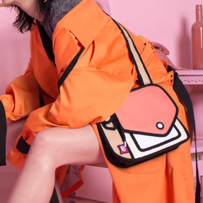 Giggle 2D Cartoon Shoulder Bag-Red-1 (5)