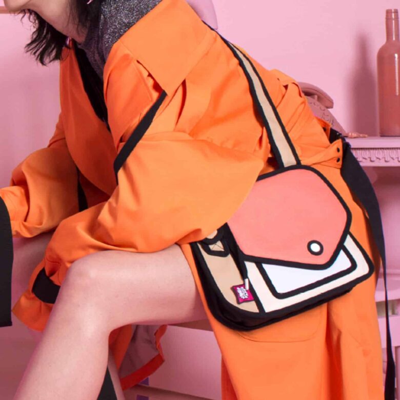 Giggle 2D Cartoon Shoulder Bag-Red-1 (5)