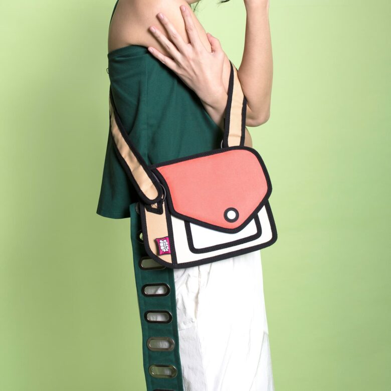 Giggle 2D Cartoon Shoulder Bag-Red-1 (6)