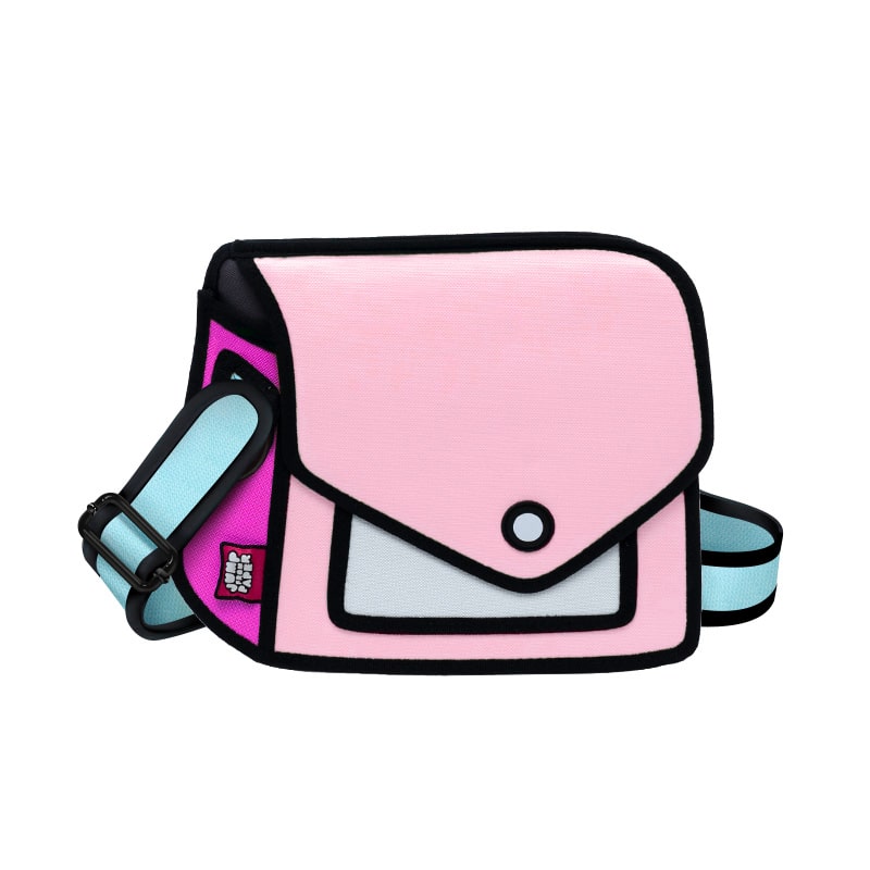 Giggle 2D Cartoon Shoulder Bag-light pink (4)