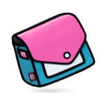 Giggle 2D Cartoon Shoulder Bag-rose pink (1)