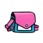 Giggle 2D Cartoon Shoulder Bag-rose pink (3)
