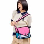 Giggle 2D Cartoon Shoulder Bag-rose pink (4)