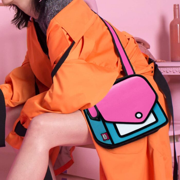 Giggle 2D Cartoon Shoulder Bag-rose pink (4)