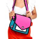 Giggle 2D Cartoon Shoulder Bag-rose pink (5)