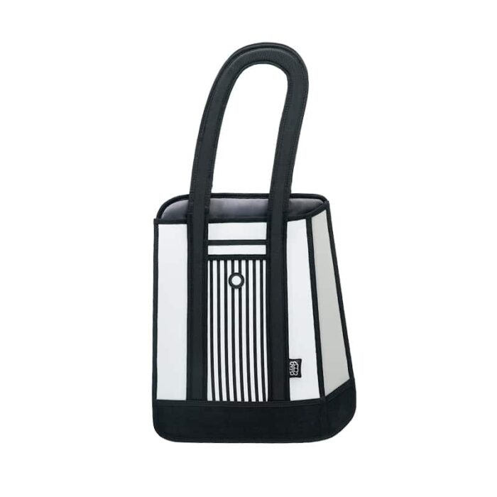 Jumpfrompaper 2D Cartoon Stripe Tote-black (2)