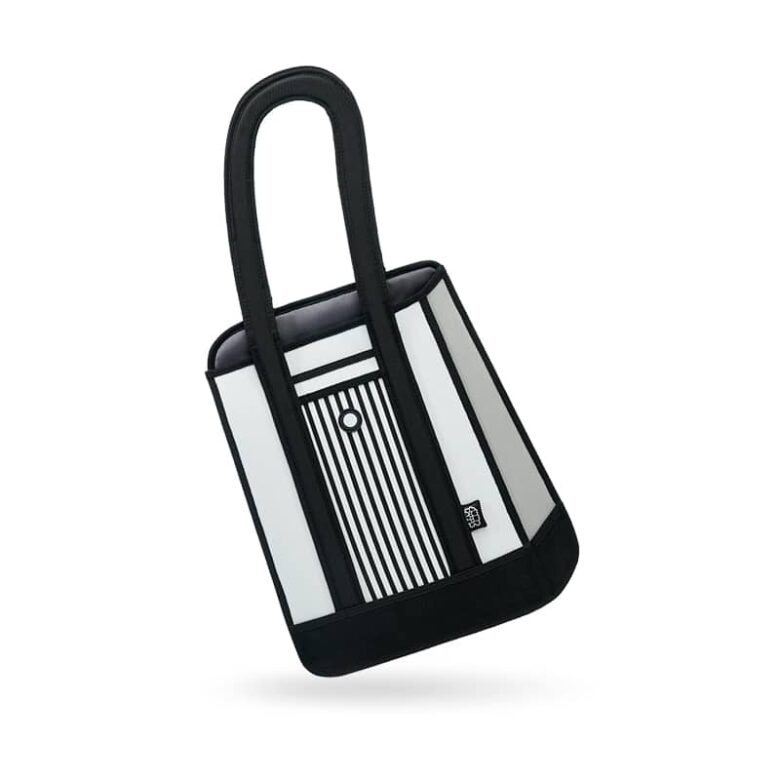Jumpfrompaper 2D Cartoon Stripe Tote-black (7)