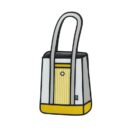 Jumpfrompaper 2D Cartoon Stripe Tote-yellow (1)