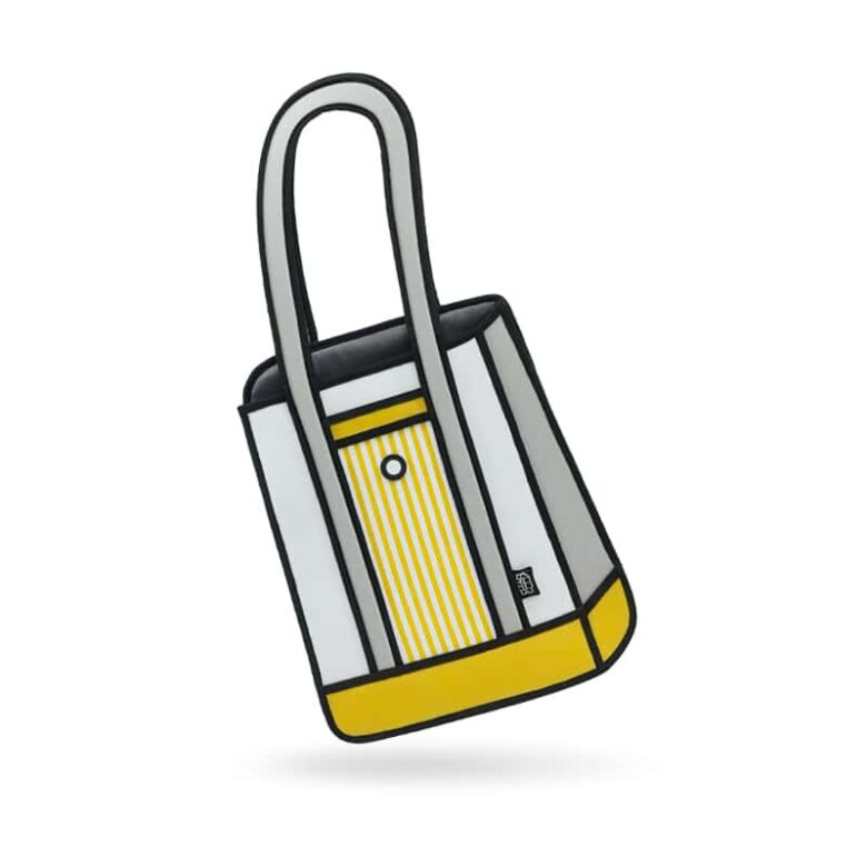 Jumpfrompaper 2D Cartoon Stripe Tote-yellow (6)