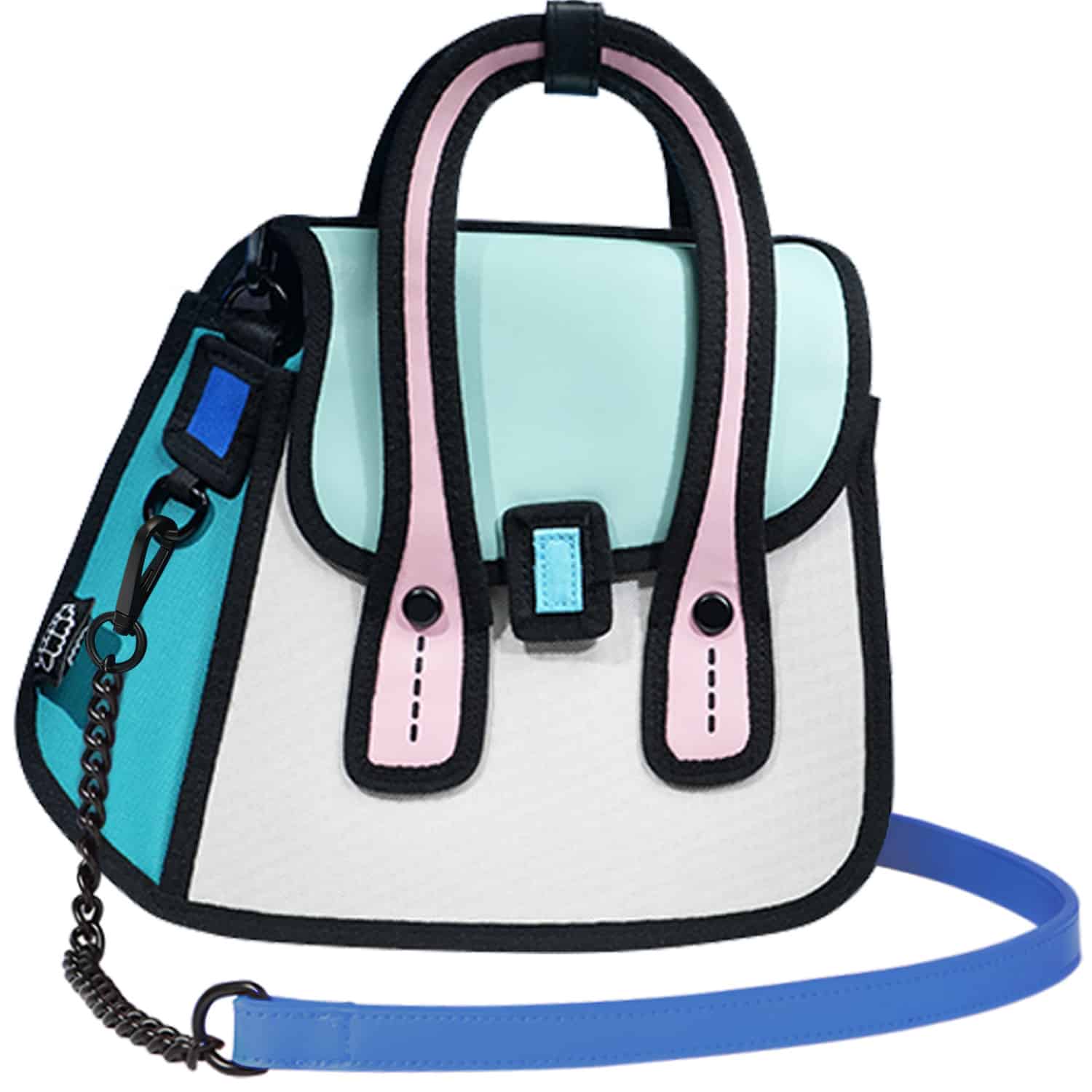 Owl Metal Chain Bag-light blue (7)