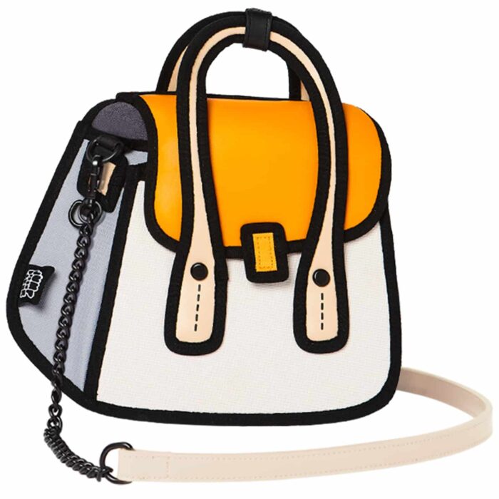 Owl Metal Chain Bag-orange (9)