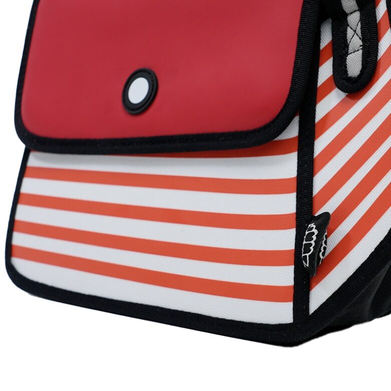Stripe 2D Shoulder Bag -red (2)