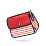 Stripe 2D Shoulder Bag -red (7)