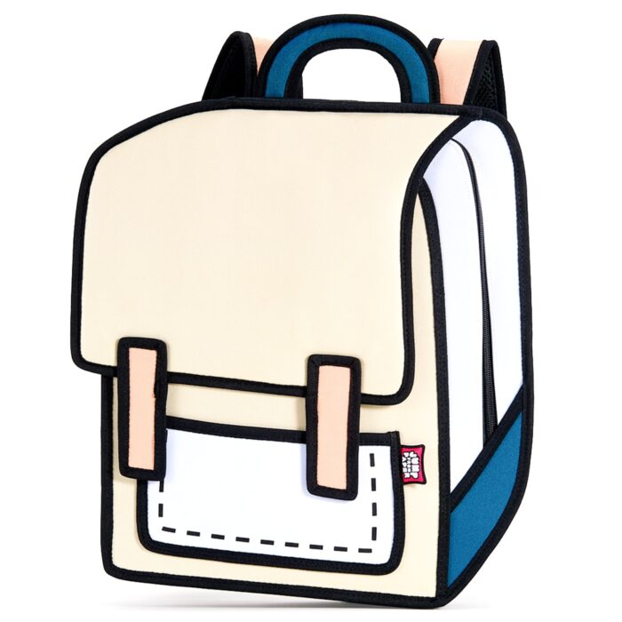 Spaceman Cartoon Backpack-classic-beige (1)