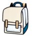Spaceman Cartoon Backpack-junior-beige (1)