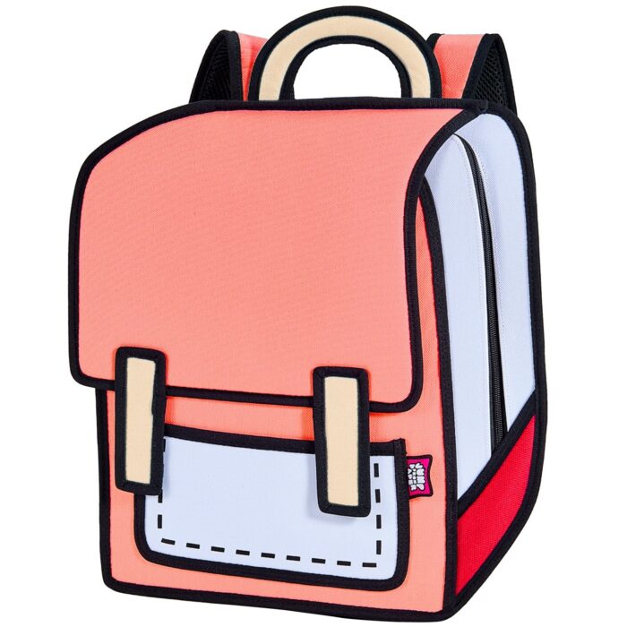 Spaceman Cartoon Backpack-junior-red (8)