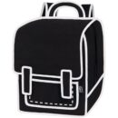 Spaceman Cartoon Backpack-wide-black (1)