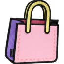Junior Flat Kawaii 2D Tote-pink (8)