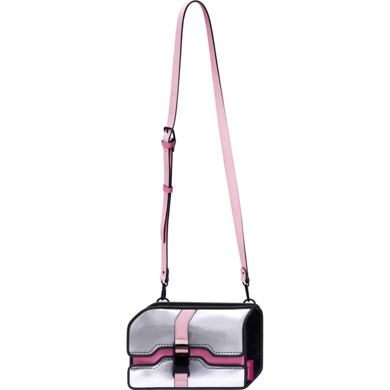 Neo Box – Metallic Silver and Pink Crossbody (2)