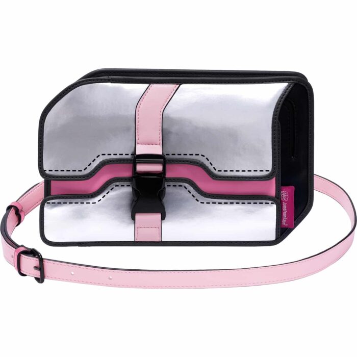 Neo Box – Metallic Silver and Pink Crossbody (7)
