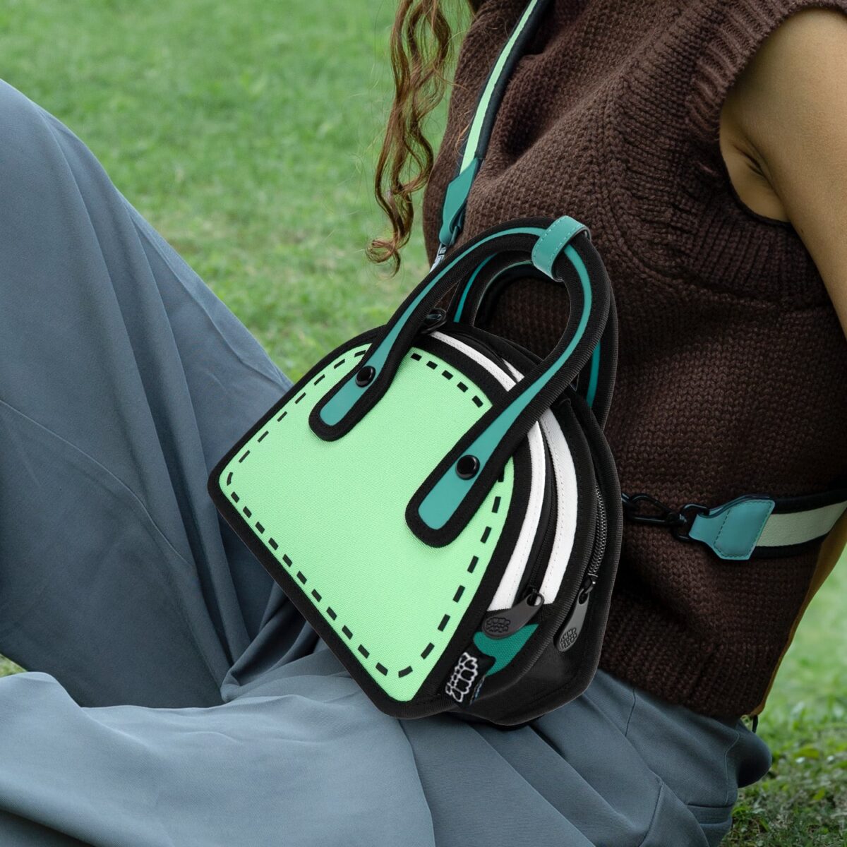 Carly 2D Cartoon Crossbody – Adjustable Strap - Image 2