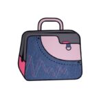 Crush 2D Cartoon Bag – Heartbeat Embroidery,Versatile - Image 4