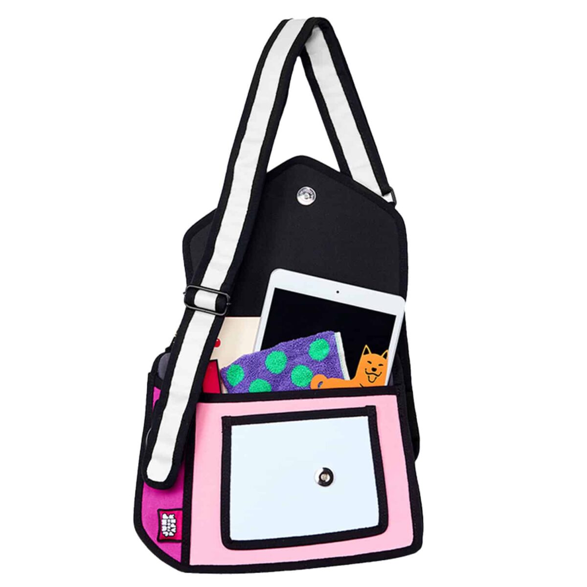 Giggle 2D Cartoon Shoulder Bag – Adjustable Strap - Image 4